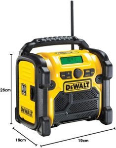 DeWALT Jobsite Radio – Compact Portable Worksite Speaker