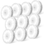 2024 Newest 12 LEDs Motion Sensor Lights Indoor, KALAHOL 10 Pack Cupboard Lights with 3 Modes, Rechargeable LED Stair Lights,Sensor Step Night Light for Under Cupboards Wardrobe Cabinet Closet Kitchen