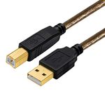 Yeung Qee Printer Cable 8m, High Speed USB Printer Cable 8m USB 2.0 Type A Male to Type B Male Printer Scanner Cable for HP, Canon, Lexmark, Dell,Xerox, Samsung etc