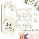 Ouligay 8Pcs Baby Closet Dividers Wood Wood Baby Wardrobe Dividers Baby Clothes Dividers Nursery Baby Closet Organizer from Newborn to 24 Month Baby Clothes Organizers for Nursery Decor