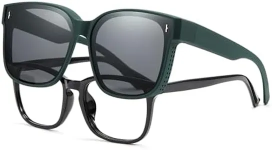 Cyxus Wrap Around Fit Over Glasses Mirror Polarized Sunglasses for Men Women UV Protection Shades Driving 1116B11