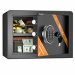 WASJOYE Safe Box, Money Safe Lock Box with Electronic Digital Keypad, Cabinet Security Safe with Keys for Home Office Hotel Business Jewelry Gun Cash Use Storage,19L