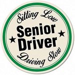 Senior Driver Sitting Low Driving Slow Sticker