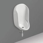 senisto Ceramic Wall Mount Glossy Small Urinal Pot for Gents Washroom (White, 15 X 13 X 25 Inch)