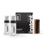 SHOEGR Instant Duo Shoe Cleaning Kit | 2 x Shoe Cleaning Foam (150ml) and 1 All Purpose Shoe Cleaner Brush, White Shoes Cleaning Kit, Sneaker Cleaner Kit For Sneakers, Sports Shoe Cleaner Foam Spray