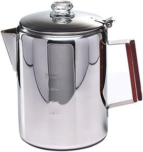 ZOWIE KING Camping-Fire Coffee Percolator Stovetop Pot- Stainless Steel Stove top Coffee Pot, Unleash Flavor in the Great Outdoors (12 Cups)