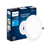 PHILIPS Astra Sleek 15-watt Round LED Downlighter | LED Ceiling Light for Home and Hall | Cut Out: 140 mm, Color: Cool Day Light, Pack of 1