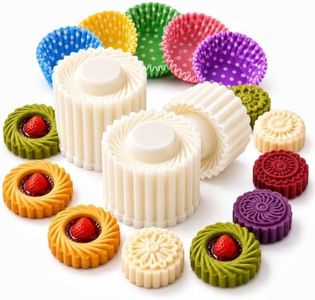 Fluted Jam Cookie Press Mold Double Ended Pastry Mold,3-Pack