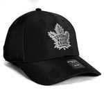 Men's Toronto_Maple_Leafs American Needle NHL E-Boss Platinum Flex Fit Black Cap Hat (Small/Medium)