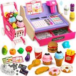 Wooden Toy Cash Register with Scann