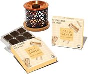 Aromafume Palo Santo Incense Bricks (2 Trays x 9 Pieces Each) with Snowflake Exotic Incense Diffuser | Ideal for deepened Spirituality, Meditation, Purification, Relaxation, Healing & Rituals