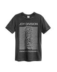 Amplified Men's Joy Division-Unknown Pleasures T-Shirt, Grey (Charcoal Cc), (Size:M)