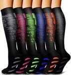 Copper Compression Socks Women & Men(6 Pairs) - Best for Running,Medical,Athletic Sports,Flight Travel, Pregnancy