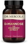 Dr. Mercola D-Mannose and Cranberry Extract, 30 Servings (60 Capsules), Dietary Supplement, Supports Urinary Tract Health, Non-GMO