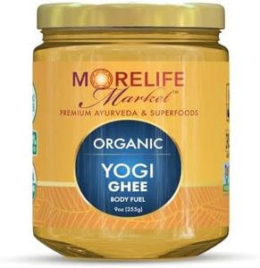 MoreLife Market Organic Yogi Ghee | Ayurvedic Ghee with Turmeric, Brahmi & Ashwagandha for Meditation, Immunity & Focus | Organic Grass-Fed Clarified Butter Superfood – 9oz