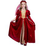 PGOND Girl's Medieval Renaissance Halloween Fancy Dress Costume (M-7-9)