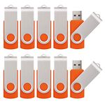 KALSAN 100 Pack 8GB USB Flah Drives Pack USB 2.0 8GB Flash Drive 50 Pack USB Memory Stick 8GB Bulk-Orange