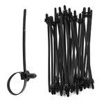 XINGO 100PCS Fir Tree Push Mount Cable Zip Ties Heavy Duty 8.3"x0.22" Wire Ties, 2 in 1Self Locking UV Resistant Assortment for Indoor Wire Tying