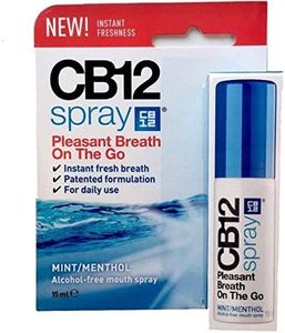 CB12 12414534 - 2 flaconi spray da 15 ml, spray orale per alito fresco, senza alcol