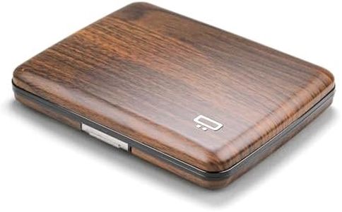 ÖGON Aluminium Wallet Smart case V2 Large Version - Hidden Compartment for Coins and banknotes - RFID Blocking Card Holder - Up to 10 Cards, Receipts and Tickets (Sequoia)