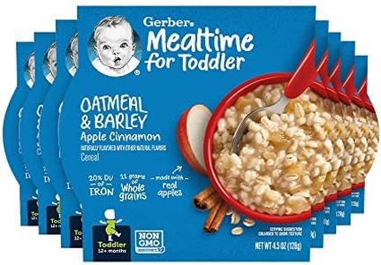 Gerber Baby Cereal, Oatmeal & Barley, Apple Cinnamon, 4.5 Ounce Self-Feeding Trays (Pack of 8)