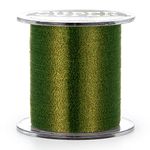 Dr.Fish 500M Carp Fishing Line Camouflage Nylon Line Invisible for Ambush Fishes Combine Monofilament & Fluorocarbon Material 2.4kg/5.3lb - Camo Green Spotted Strong Tension High Load String Spool