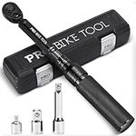 PRO BIKE TOOL 3/8" Torque Wrench - High Precision Bicycle Maintenance Tool, 10.0-60.0 Nm Range with 0.5 Nm Micro Adjustments - Dual-Direction Drive - Black Matte Finish - 6.9x31.6x8.9 cm, Set of 1