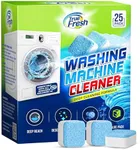 True Fresh Washing Machine Cleaner Tablets – 25-Pack Deep Cleaning for Front Loader, Top Load & HE Washers – Helps Remove Odor-Causing Residues, Pet Hair & Hard Water Buildup – Septic Safe