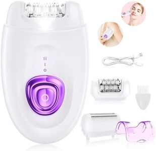 wakouter Epilator for Women, 2 in 1 Rechargeable Cordless Epilators, With 2 Speeds & 2 Tweezers, Type-C Powered Electric Hair Remover for Face Legs Arms Armpit Bikini (Purple)