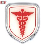 S2S® Stylish 3D Metal Chrome Sticker Emblem Badge Logo | Durable & Stylish Automotive Decoration | For Cars & Bikes (DOCTOR)