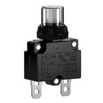 Circuit Breaker,DIYhz Thermal Overload Circuit Breaker 88 Series 8A 32V DC 125/250VAC 50/60Hz Push Button Circuit Breaker Reset Boot Switch and Waterproof Button Transparent Cap 1 Pcs