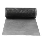 Universal Car Grill Mesh 40"x13" Black Painted Rhombic-Shape Grids Aluminum Alloy Car Grill Mesh Sheet Vehicle Grille Mesh (3 * 6mm)