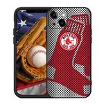 for Red Sox Baseball Fans Case Cover Compatible with iPhone 13, Cute Slim Protective Case for 13 6.1 inch