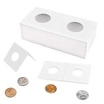 Uncle Paul Coin Flips 50PCS - 25mm/1inch Coin Cardboard Holders Protection Coin PET Envelopes for 2x2 inch Collection pocket CS07250