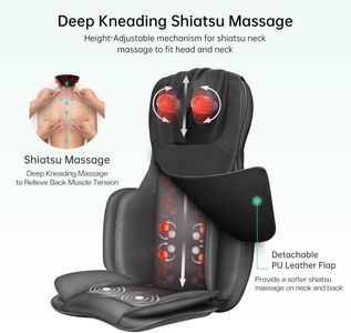 Snailax Full Body Massage Chair Pad – Heated Back and Seat Massager