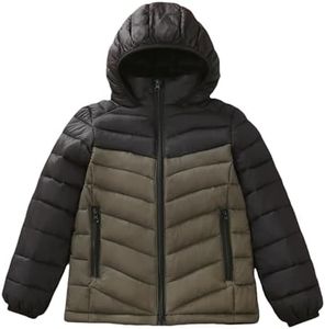 EIGIOO Boys Girls Toddlers Lightweight Hooded Puffer Jacket Kids Winter Coat Warm Comfy Outerwear