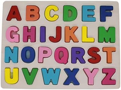 Afunti Legna Puzzle di Legno ABC Alfabeto Puzzle tavola Giocattoli educativi Blocchi Presto apprendimento Giocattolo
