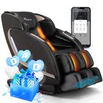 EASPEARL Massage Chair Full Body, SL Track Zero Gravity Massage Chair with APP, 3D Shiatsu Massage Recliner Chair with Heat, Foot Roller, Bluetooth, Body Scan, Thai Stretch(Black)