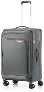 American Tourister Applite 4Eco Suitcase, Grey/ Red, 50cm