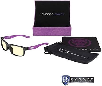 GUNNAR - Black Panther Edition Gaming and Computer Glasses - Blocks 65% Blue Light - Enigma, Amber Tint