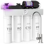 SimPure Tankless Reverse Osmosis System, NSF/ANSI 58 Certified, RO Water Filter System Under Sink 400 GPD, 8 Stage Water Filtration, Near 0 TDS, BPA Free, 1.5:1 Pure to Drain, Built-in Pump