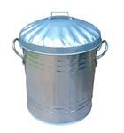 15 Litre Steel Galvanised Dustbin