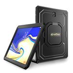 Fintie Shockproof Case for Samsung Galaxy Tab S4 10.5 2018 Model SM-T830/T835/T837, [Tuatara Magic Ring] [360 Rotating] Multi-Functional Grip Stand Carry Cover w/Built-in Screen Protector, Black