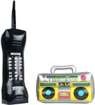 Inflatable Boom Box & Mobile Phone Blow up Retro 80s 90s Fancy Dress Party Accessories