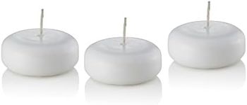 D'light Online Medium Floating Candles 2 3/8 Inch Bulk Pack for Events Floating Candles for Weddings, Spa, Home Decor, Special Occasions and Holiday Decor (Set of 96, White)