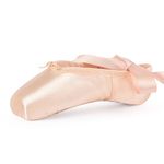 KUKOME Pointe Shoes Ballet Dance for Girls Women with Ribbons & Silicon Gel Toe Pads