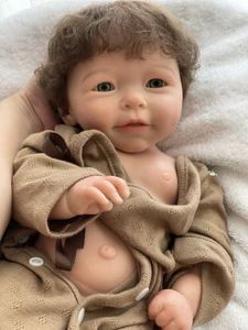 Aniiyy 18 Inch Reborn Baby Dolls, Hand-Rooted Hair Silicone Baby Doll