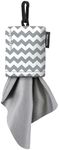 SPUDZ Classic | Microfiber Cloth Screen Cleaner and Lens Cleaner | Open Bottom | Gray Chevron | 10 x 10 Inches