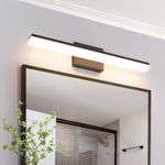 mirrea Modern LED Vanity Light for Bathroom Lighting Dimmable Black Painted (Warm White 3000k, 24 inches)