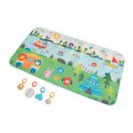 Fisher-Price Baby Playmat Extra Big Adventures 60 x 32 Inch Mat with 4 Sensory Activities for Developmental Play Newborns Ages 0+ Months